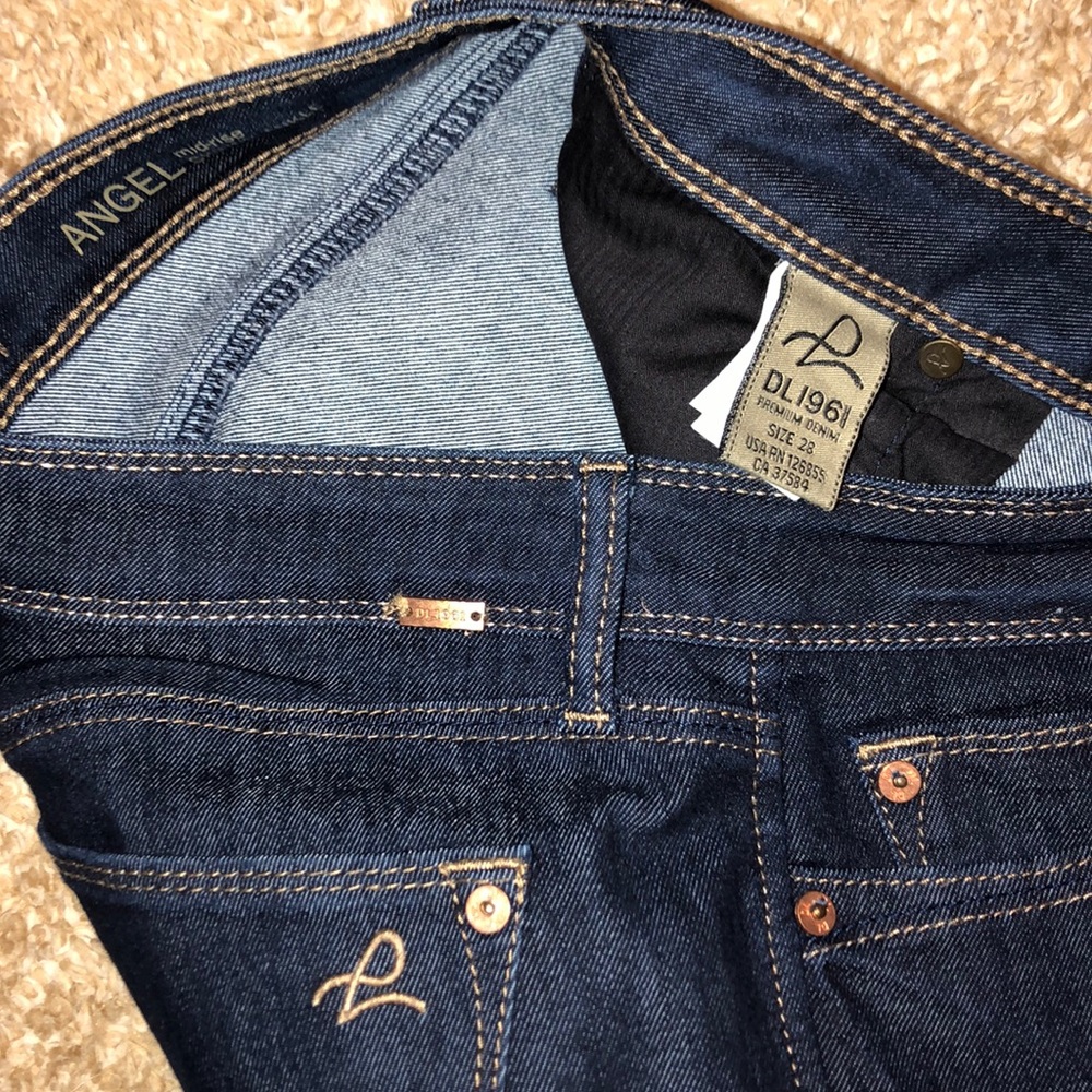 DL1961 ANGEL mid-rise Skinny Ankle Dark Jeans - Picture 6 of 8